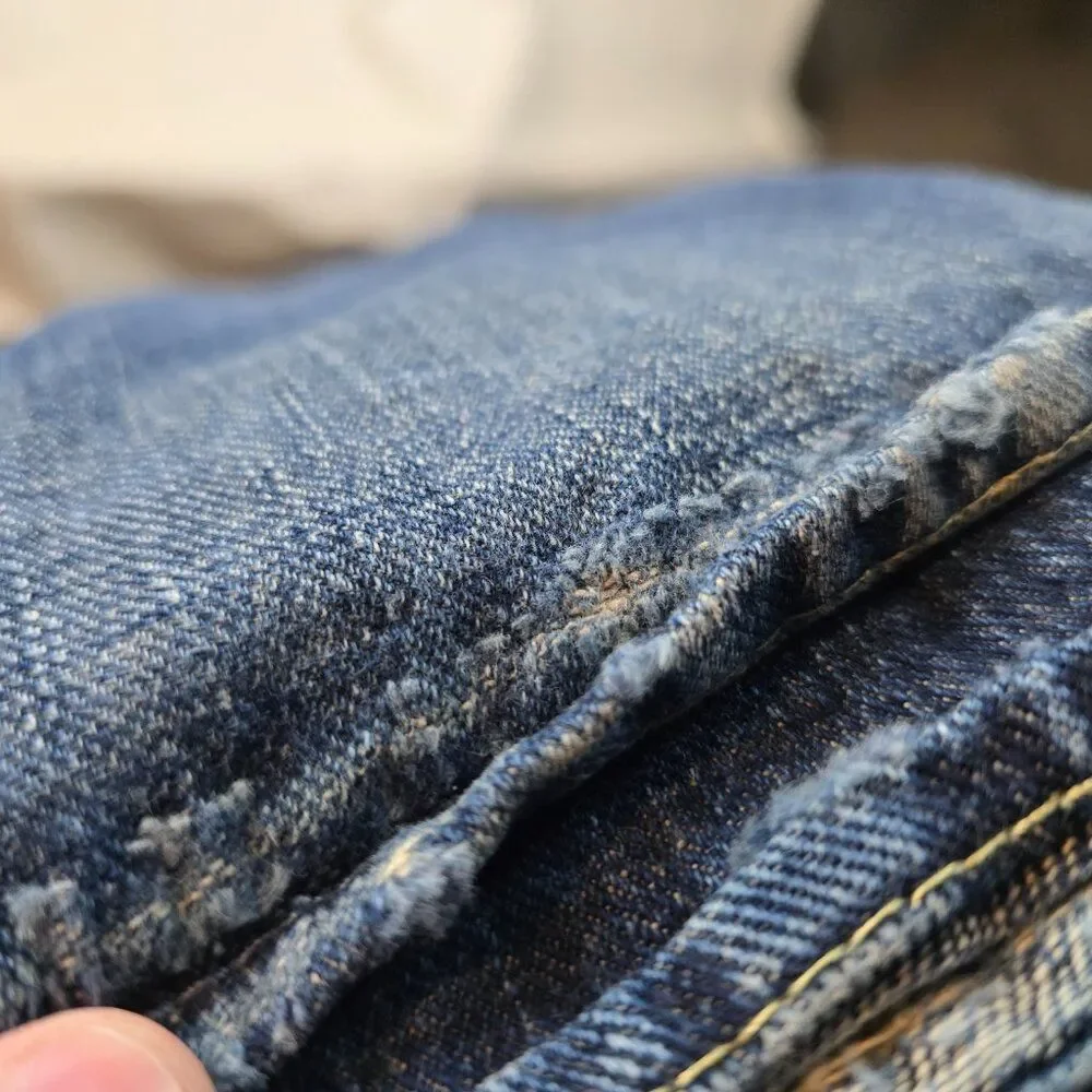 American Eagle Jeans Mens 30x30 Blue Bootcut Distressed 100% Cotton Denim Y2k